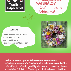 Domáca výroba z prírodných materiálov značky JOLAN